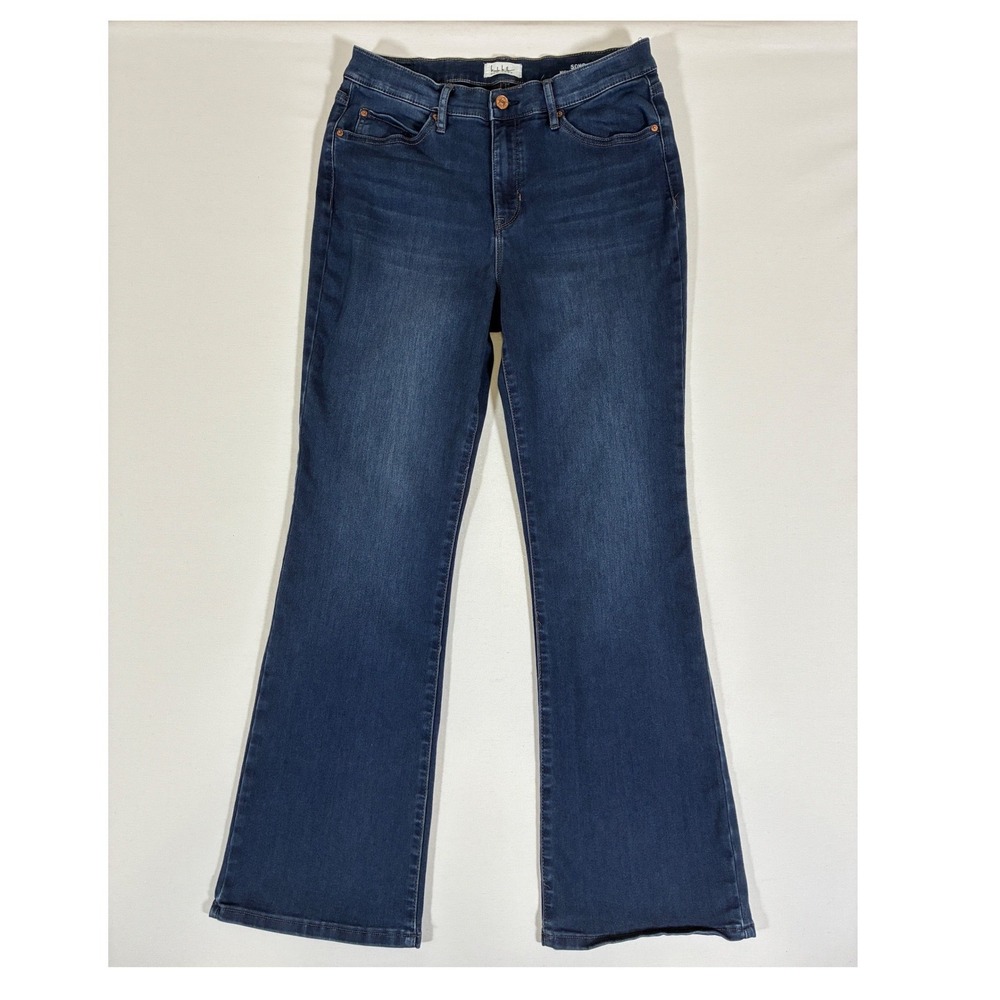 Nicole Miller New York Soho High Rise Bootcut Jeans Dark Wash Blue Size 12